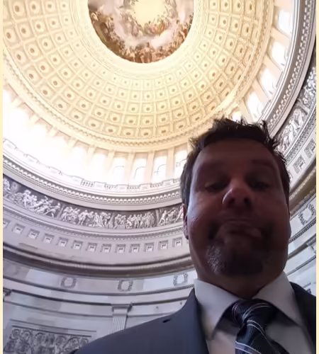 Matt Sharpe working as a personal security detail in Washington D.C.