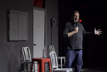 Matt Sharpe performing at the Comedy Outlet in Grand Rapids, MI