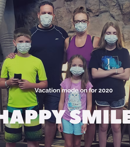The Sharpe Family on vacation in 2020
