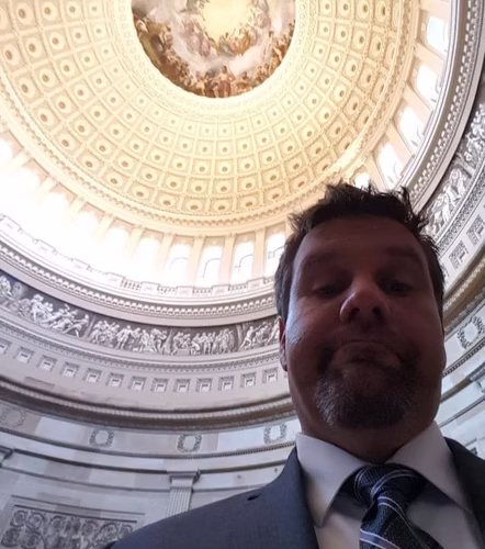 Matt Sharpe working as a personal security detail in Washington D.C.